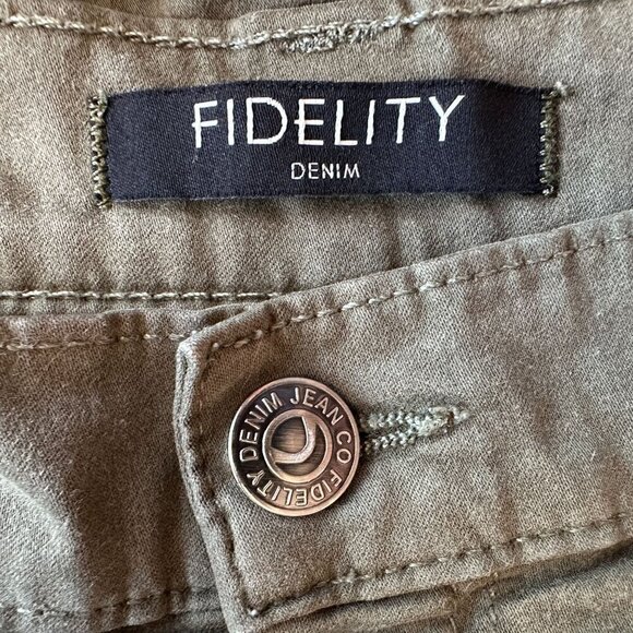 Fidelity Denim Havana Twill Green Straight Leg Denim Jeans Mens 40 - Picture 8 of 12